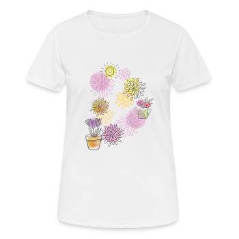 spring pattern - Women's Breathable T-Shirt - white - Front - AI Model Female 172 dark (172cm)