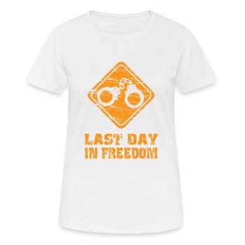 Bachelor Party Dire le dernier jour de liberté - T-shirt respirant Femme - blanc - Devant - AI Model Female 172 dark (172cm)