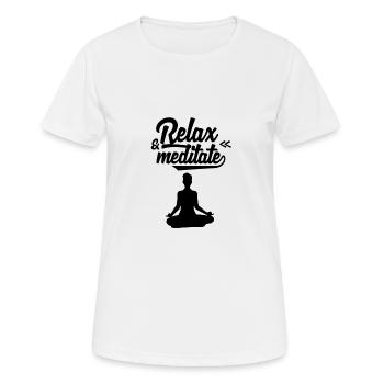 Méditer - T-shirt respirant Femme - blanc - Devant - AI Model Female 172 dark (172cm)