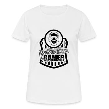 Gaming Gaming Gaming Gaming - Women's Breathable T-Shirt - white - Front - AI Model Female 172 dark (172cm)