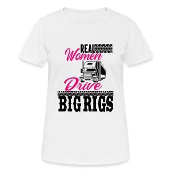 Camionneur, camionneur, camionneur - T-shirt respirant Femme - blanc - Devant - AI Model Female 172 dark (172cm)