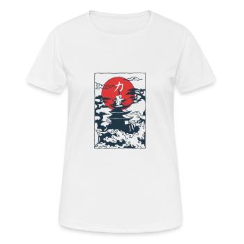T-shirt Kyoto Temple de la vieille ville japonaise - T-shirt respirant Femme - blanc - Devant - AI Model Female 172 dark (172cm)