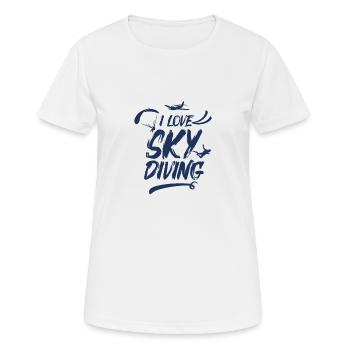 Skydive - Women's Breathable T-Shirt - white - Front - AI Model Female 172 dark (172cm)