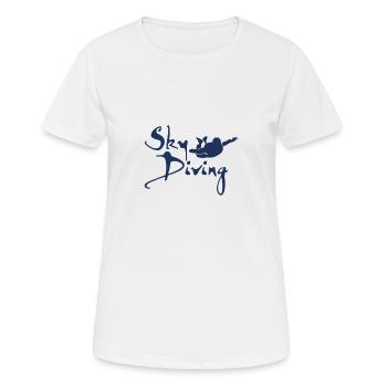 Parachutisme - T-shirt respirant Femme - blanc - Devant - AI Model Female 172 dark (172cm)