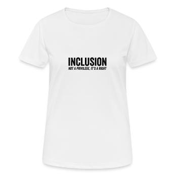 Inklusion Integration Recht Sonderpädagogik Shirt - Frauen T-Shirt atmungsaktiv - Weiß - Vorne - AI Model Female 172 dark (172cm)