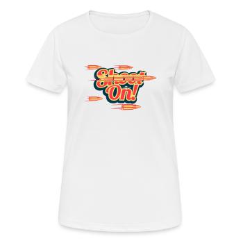 Cadeau chasse chasse fusil chasse chasseur - T-shirt respirant Femme - blanc - Devant - AI Model Female 172 dark (172cm)