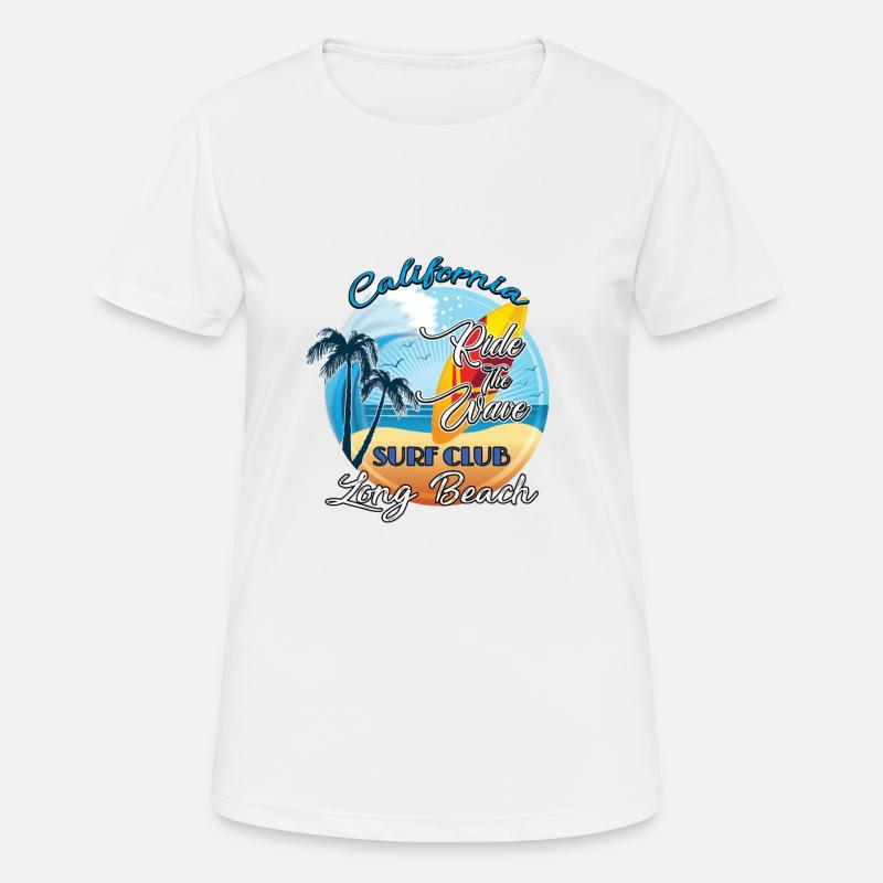Surf on wave - Women's Breathable T-Shirt - white
