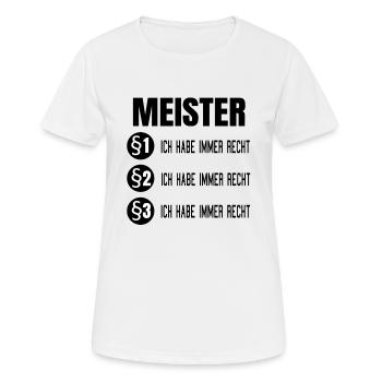 KFZ-Meister Industrie Werkstatt Herren Geschenk - Frauen T-Shirt atmungsaktiv - Weiß - Vorne - AI Model Female 172 dark (172cm)