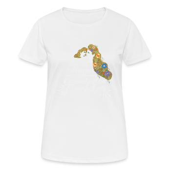 Ich bin Mama einer wahnsinnig traumhaften Tochter - Frauen T-Shirt atmungsaktiv - Weiß - Vorne - AI Model Female 172 dark (172cm)