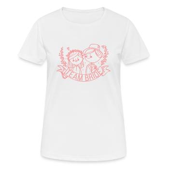 Fête de poule mariage équipe - T-shirt respirant Femme - blanc - Devant - AI Model Female 172 dark (172cm)