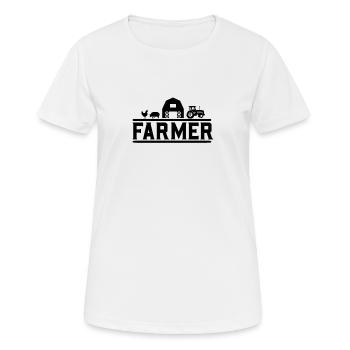 Farmer Farmer Farm Farmer Farmer - Women's Breathable T-Shirt - white - Front - AI Model Female 172 dark (172cm)