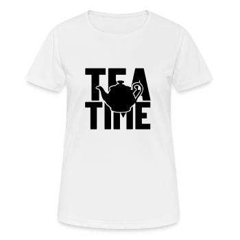 Tea Time Shirt - T-shirt respirant Femme - blanc - Devant - AI Model Female 172 dark (172cm)