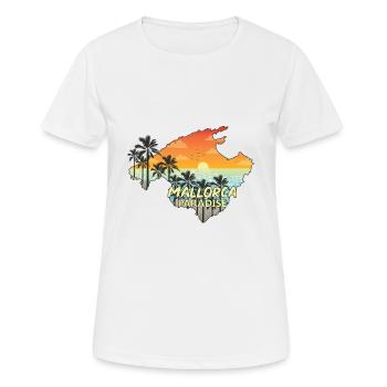 Mallorca - Frauen T-Shirt atmungsaktiv - Weiß - Vorne - AI Model Female 172 dark (172cm)