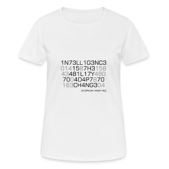 Intelligence is the ability to adapt to change! - Women's Breathable T-Shirt - white - Front - AI Model Female 172 dark (172cm)