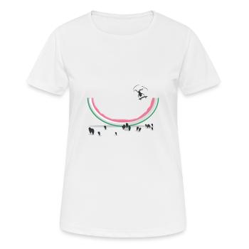 Schlittschuhlaufen Wassermelonensamen - Frauen T-Shirt atmungsaktiv - Weiß - Vorne - AI Model Female 172 dark (172cm)