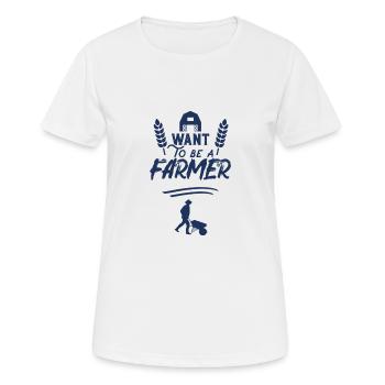 Farmer Agriculture Farmer Farmer Farmer - Women's Breathable T-Shirt - white - Front - AI Model Female 172 dark (172cm)