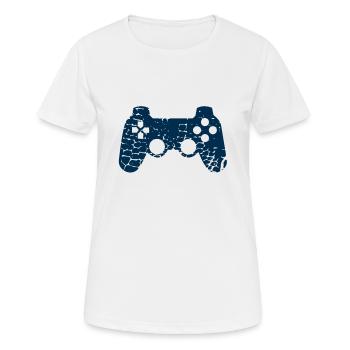 Controller Gaming - Frauen T-Shirt atmungsaktiv - Weiß - Vorne - AI Model Female 172 dark (172cm)