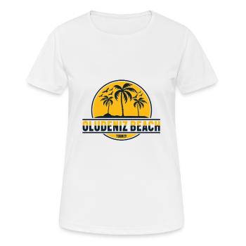 Oludeniz Beach Ölüdeniz Plage Turquie Vacances de rêve - T-shirt respirant Femme - blanc - Devant - AI Model Female 172 dark (172cm)
