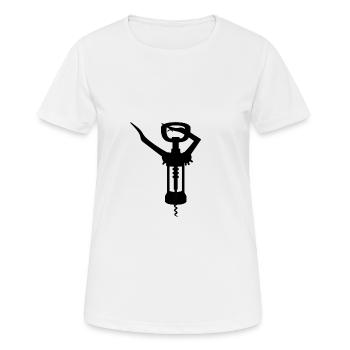 Korkenzieher Dab Tanz Geschenk für Wein Freunde - Frauen T-Shirt atmungsaktiv - Weiß - Vorne - AI Model Female 172 dark (172cm)