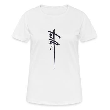 Christlich, Glaube Gott, Kirche - Frauen T-Shirt atmungsaktiv - Weiß - Vorne - AI Model Female 172 dark (172cm)