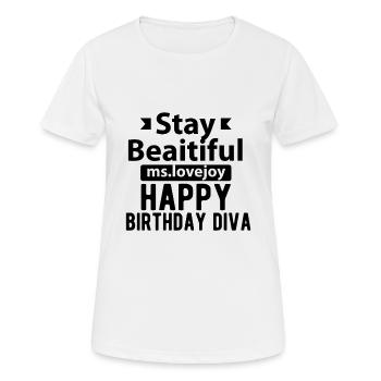 Birthday present - Women's Breathable T-Shirt - white - Front - AI Model Female 172 dark (172cm)