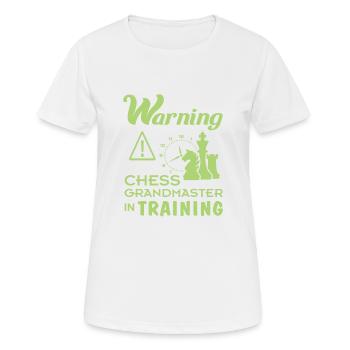 Drôle de grand maître d’échecs dans le cadeau d’entraînement pour - T-shirt respirant Femme - blanc - Devant - AI Model Female 172 dark (172cm)