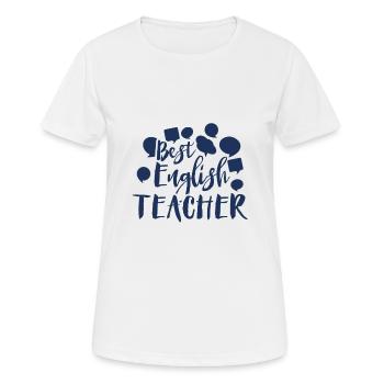 Enseignante - T-shirt respirant Femme - blanc - Devant - AI Model Female 172 dark (172cm)