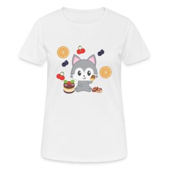 Husky - T-shirt Husky - Husky - Collations - T-shirt respirant Femme - blanc - Devant - AI Model Female 172 dark (172cm)