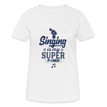 Vocal music band singer singer singing - Women's Breathable T-Shirt - white - Front - AI Model Female 172 dark (172cm)