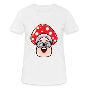 Aussenseiter-Pilz-Cartoon - Frauen T-Shirt atmungsaktiv - Weiß - Vorne - AI Model Female 172 dark (172cm)
