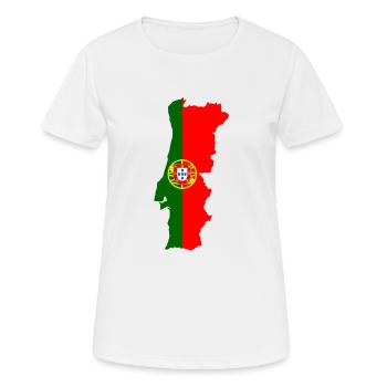 Portugal - Frauen T-Shirt atmungsaktiv - Weiß - Vorne - AI Model Female 172 dark (172cm)
