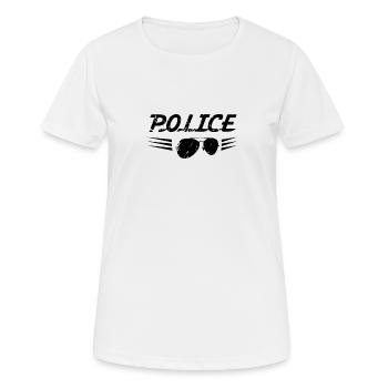Polizei Polizei Polizei Polizei - Frauen T-Shirt atmungsaktiv - Weiß - Vorne - AI Model Female 172 dark (172cm)