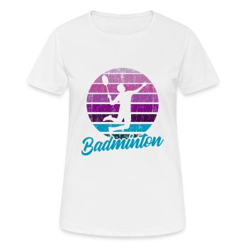 Badminton Badminton Badminton - Frauen T-Shirt atmungsaktiv - Weiß - Vorne - AI Model Female 172 dark (172cm)