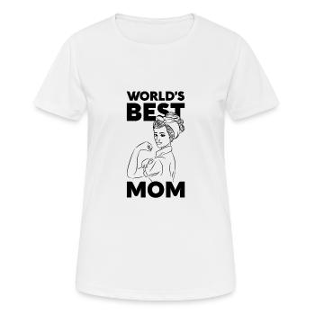 World's Best Mom Best Mom in the World Mother's Day - Women's Breathable T-Shirt - white - Front - AI Model Female 172 dark (172cm)