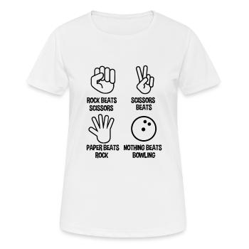Nichts ist besser als kegeln und bowlen - Frauen T-Shirt atmungsaktiv - Weiß - Vorne - AI Model Female 172 dark (172cm)