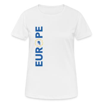 Europe UE Union européenne stars - T-shirt respirant Femme - blanc - Devant - AI Model Female 172 dark (172cm)