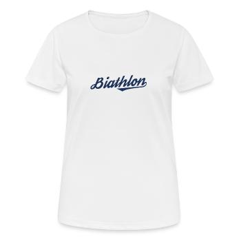Athlète de biathlon Biathlon Biathlon Sport - T-shirt respirant Femme - blanc - Devant - AI Model Female 172 dark (172cm)