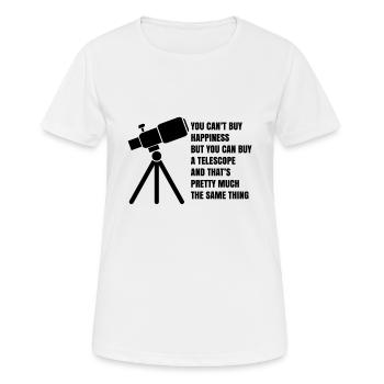 Énonciation drôle astronomie et voyage dans l'espace - T-shirt respirant Femme - blanc - Devant - AI Model Female 172 dark (172cm)
