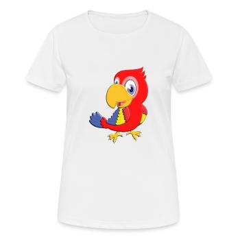 Parrot Feathers Ara Bird Birds Comic Parrot Bird - Women's Breathable T-Shirt - white - Front - AI Model Female 172 dark (172cm)