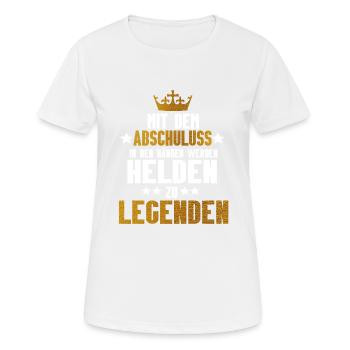 Abi, Abschluss, Matura | Design - Frauen T-Shirt atmungsaktiv - Weiß - Vorne - AI Model Female 172 dark (172cm)