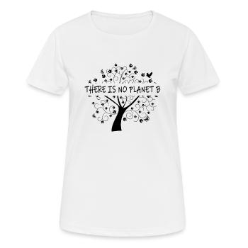 There is no Planet B - Protection de la nature - T-shirt respirant Femme - blanc - Devant - AI Model Female 172 dark (172cm)