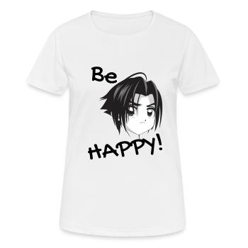 Conception de chemise cool Manga Be Happy - T-shirt respirant Femme - blanc - Devant - AI Model Female 172 dark (172cm)