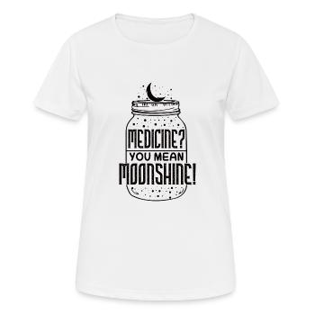 Moonshine Schnaps ist Medizin Geschenk USA - T-shirt respirant Femme - blanc - Devant - AI Model Female 172 dark (172cm)