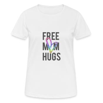 Liebe LGBT Gratis Umarmung - Frauen T-Shirt atmungsaktiv - Weiß - Vorne - AI Model Female 172 dark (172cm)