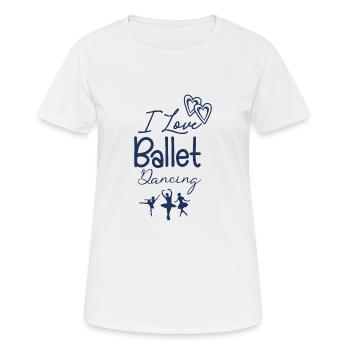 Ballett - Frauen T-Shirt atmungsaktiv - Weiß - Vorne - AI Model Female 172 dark (172cm)