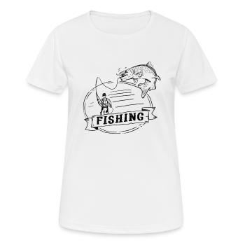 Angler Fischen Angeln Fisch - Frauen T-Shirt atmungsaktiv - Weiß - Vorne - AI Model Female 172 dark (172cm)