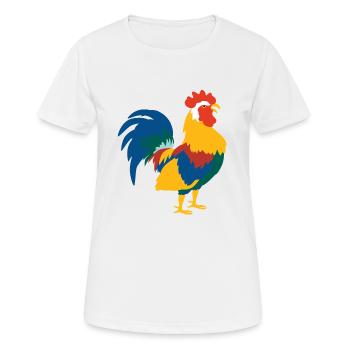 Hahn - Frauen T-Shirt atmungsaktiv - Weiß - Vorne - AI Model Female 172 dark (172cm)