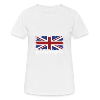 London Union Jack Great Britain Brexit Gift - Women's Breathable T-Shirt - white - Front - AI Model Female 172 dark (172cm)