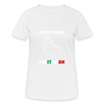 Je suis Italien Je Cris Pas cadeau - T-shirt respirant Femme - blanc - Devant - AI Model Female 172 dark (172cm)