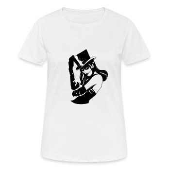Halloween woman / woman make-up - Women's Breathable T-Shirt - white - Front - AI Model Female 172 dark (172cm)